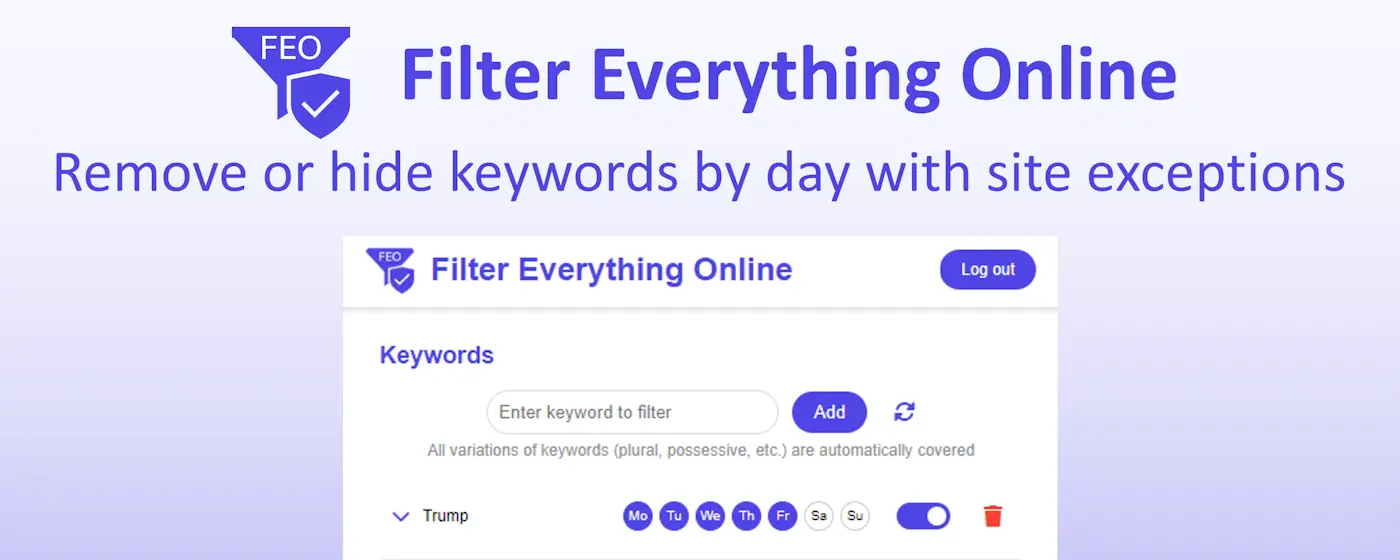 Screenshot 1 of Filter Everything Online - Extension