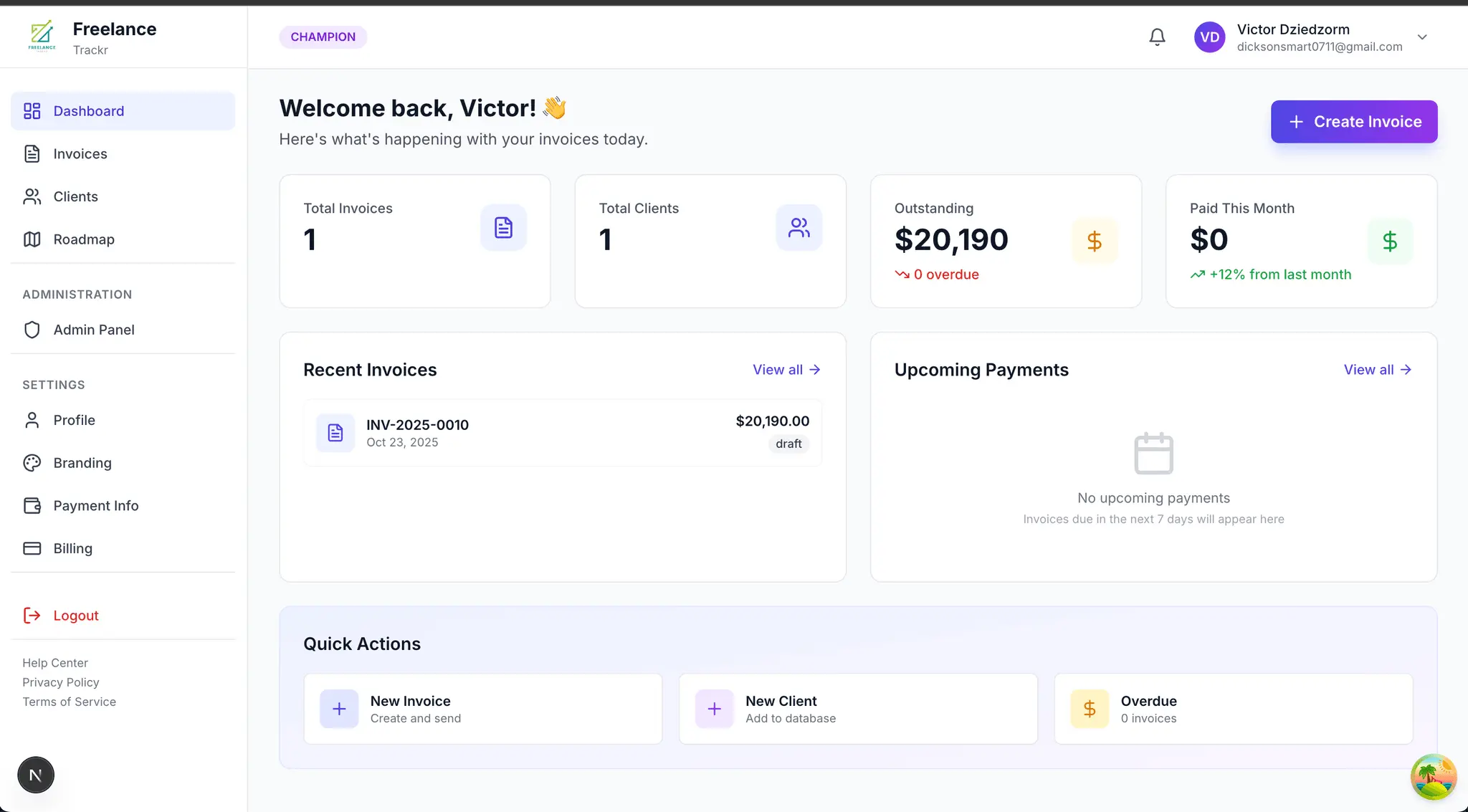 Screenshot 3 of Freelance Trackr