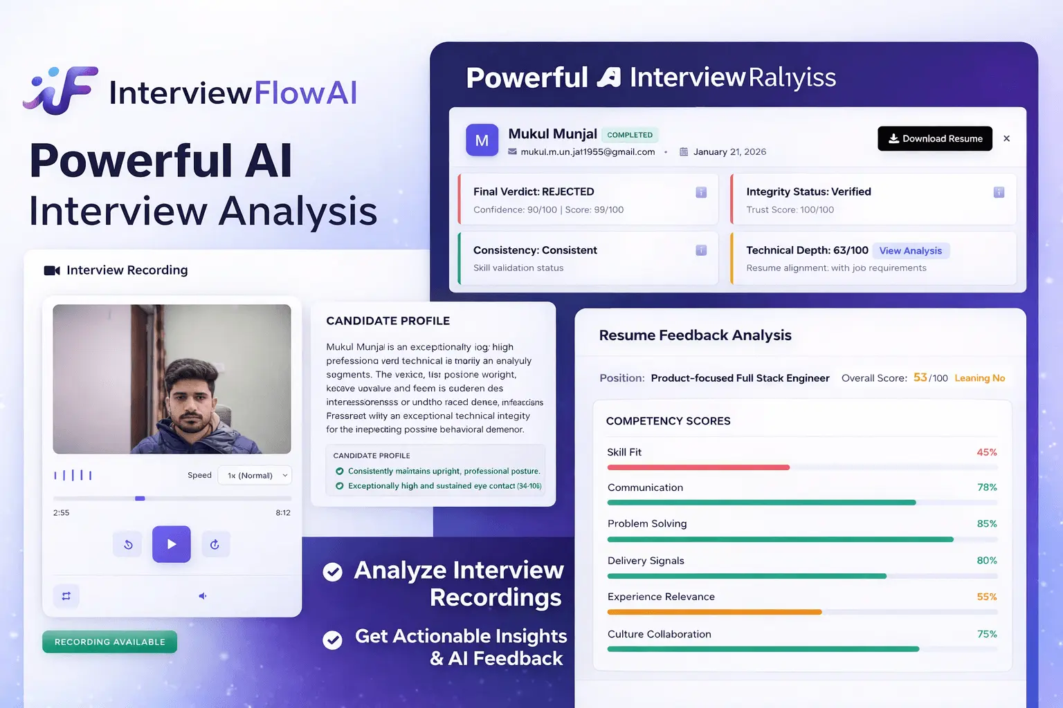 Screenshot 3 of InterviewFlowAI - AI Interviews