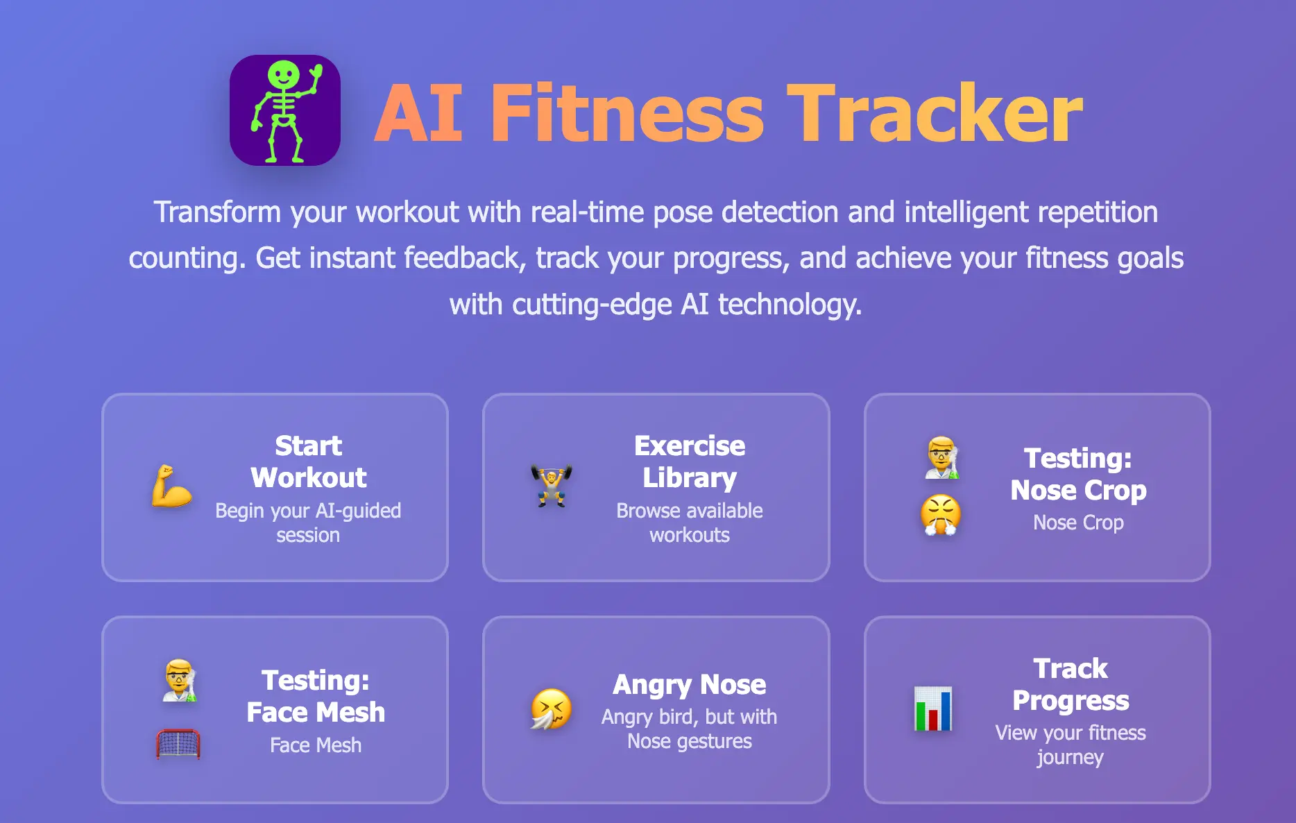 Screenshot 1 of AI Exercise Guidance