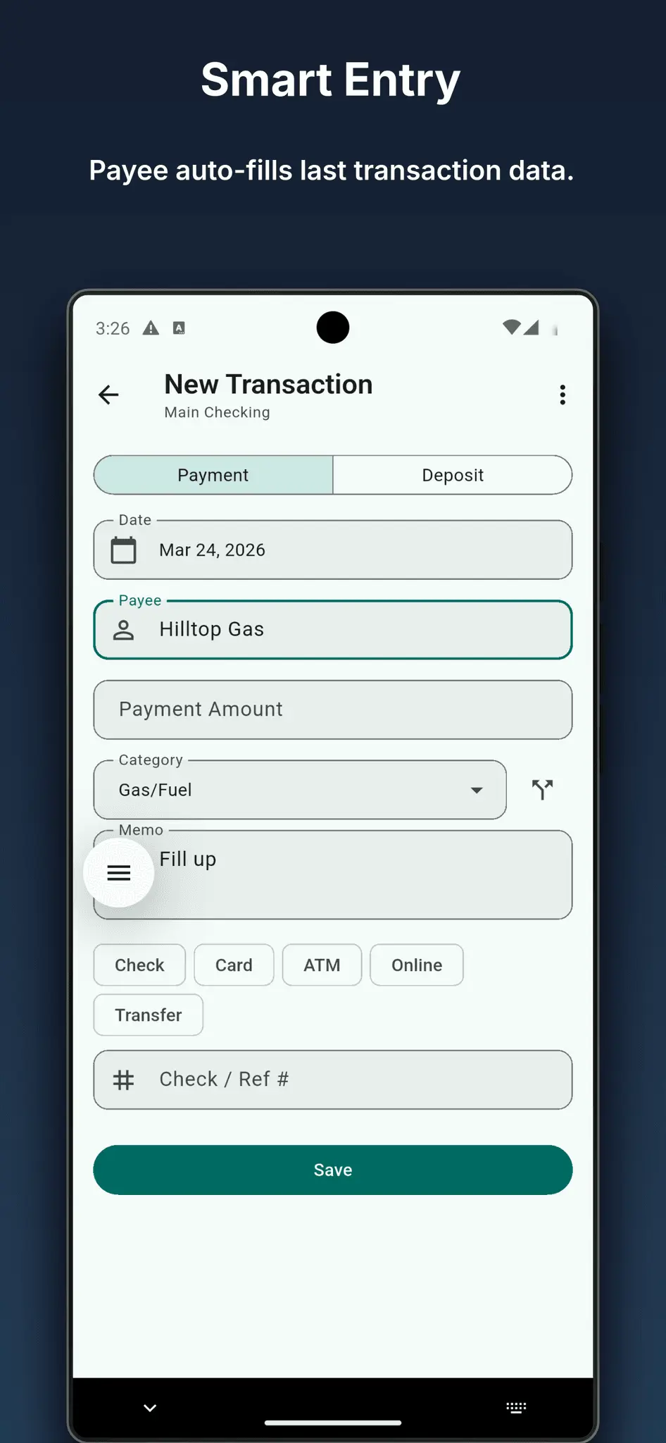 Screenshot 3 of Caffeinated Checkbook