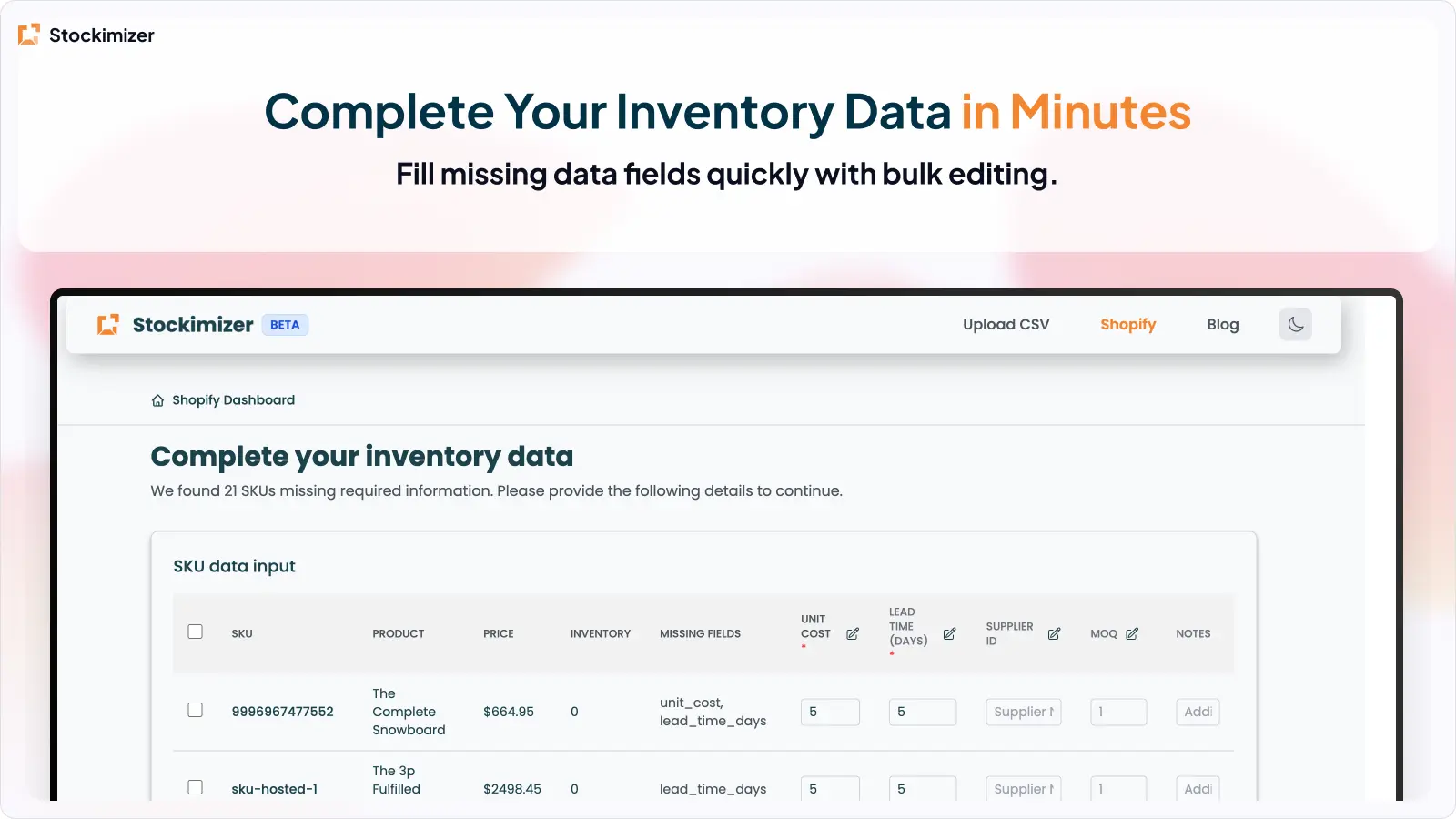 Screenshot 3 of Stockimizer
