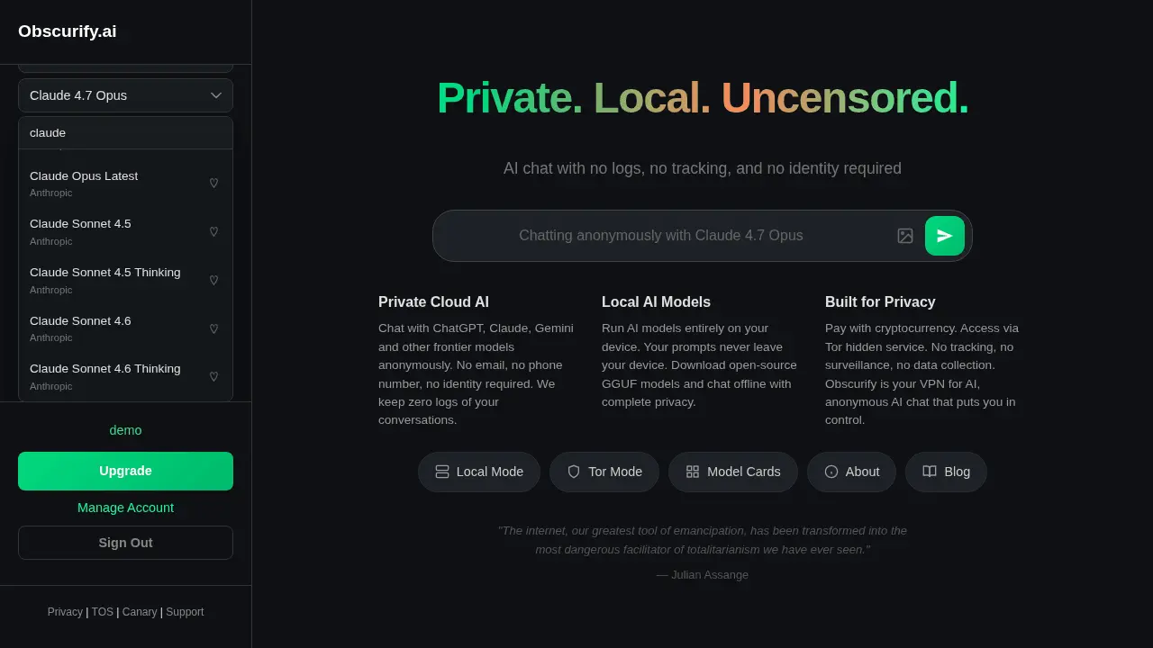 Screenshot 3 of Obscurify.ai