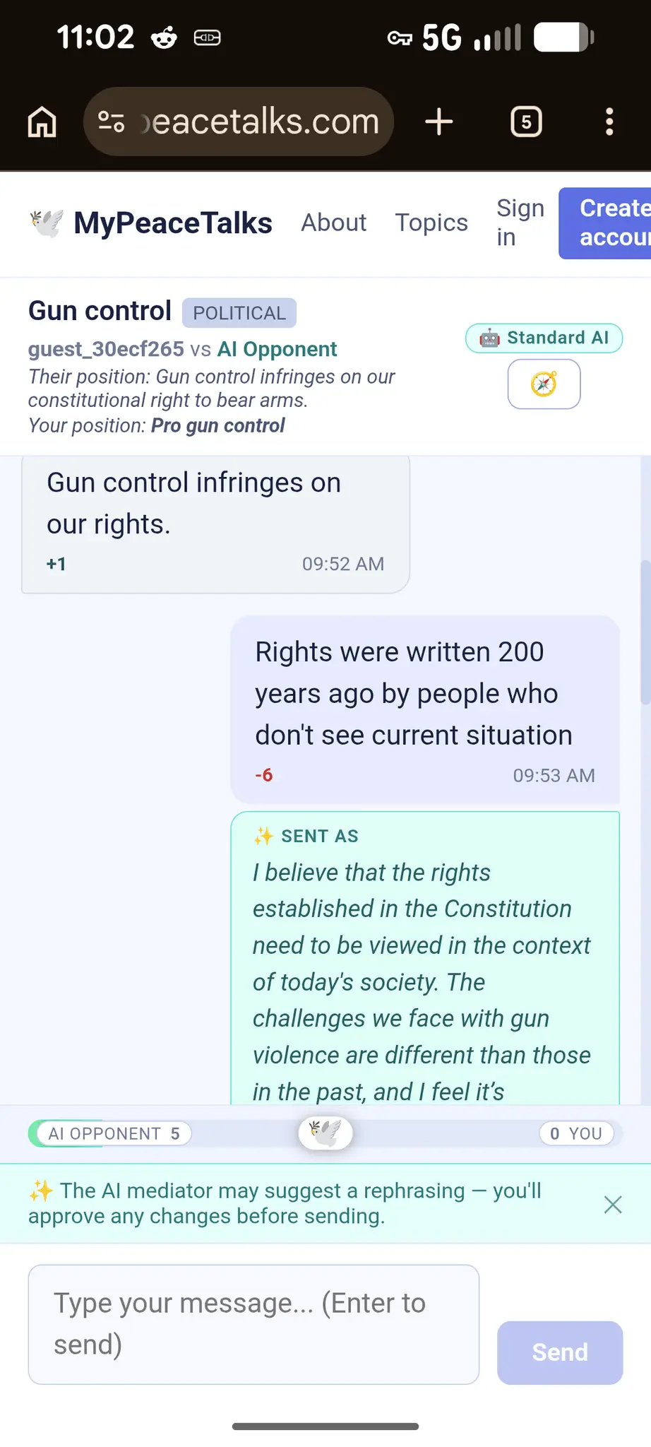 Screenshot 2 of MyPeaceTalks