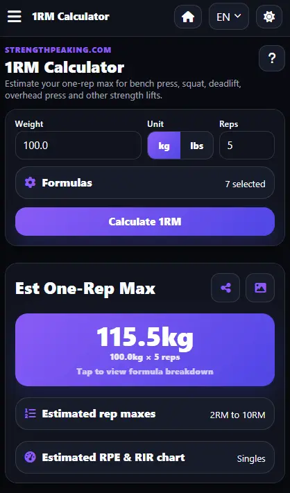 Screenshot 2 of StrengthPeaking.com