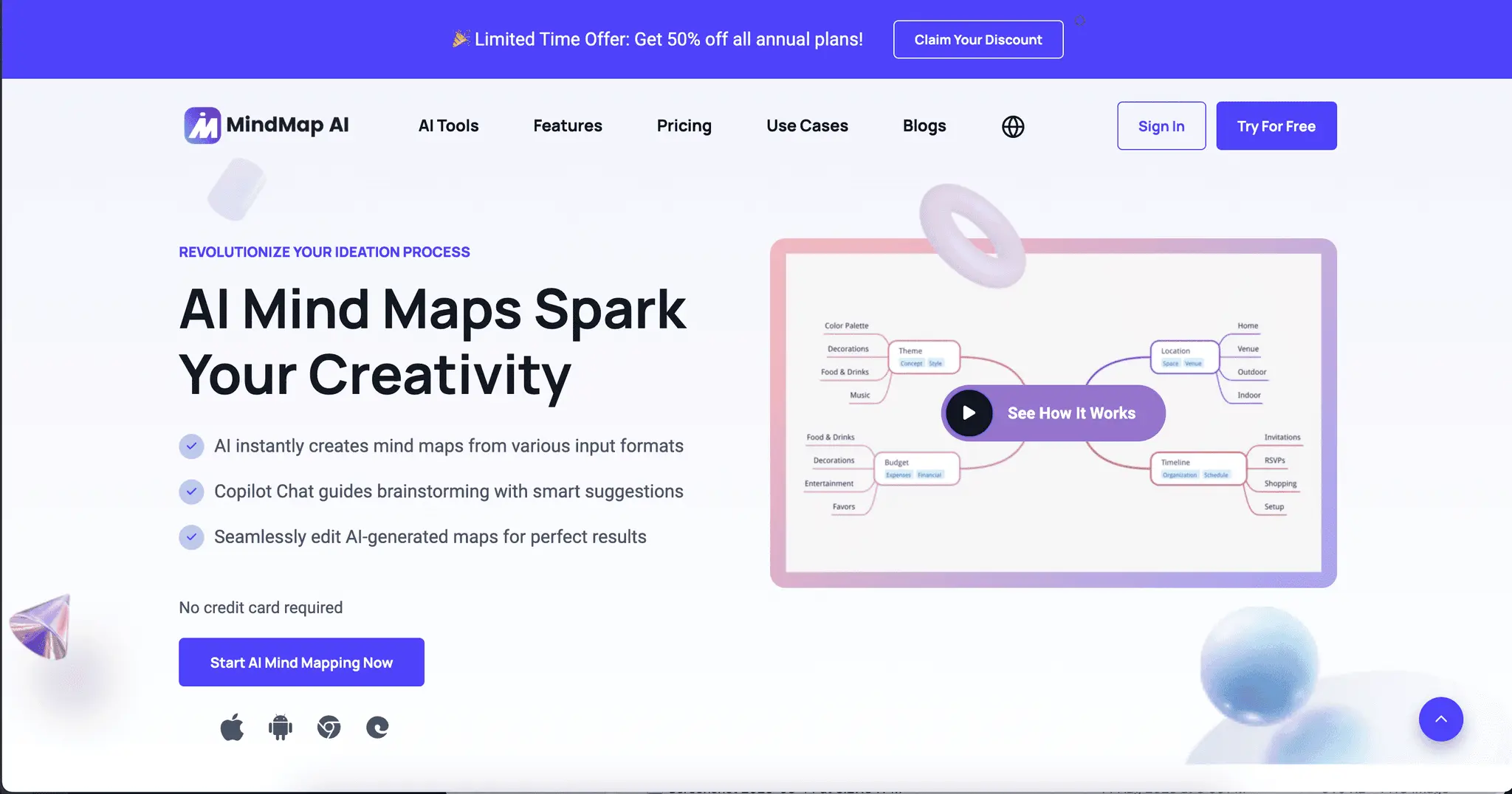 Screenshot 1 of MindMap AI