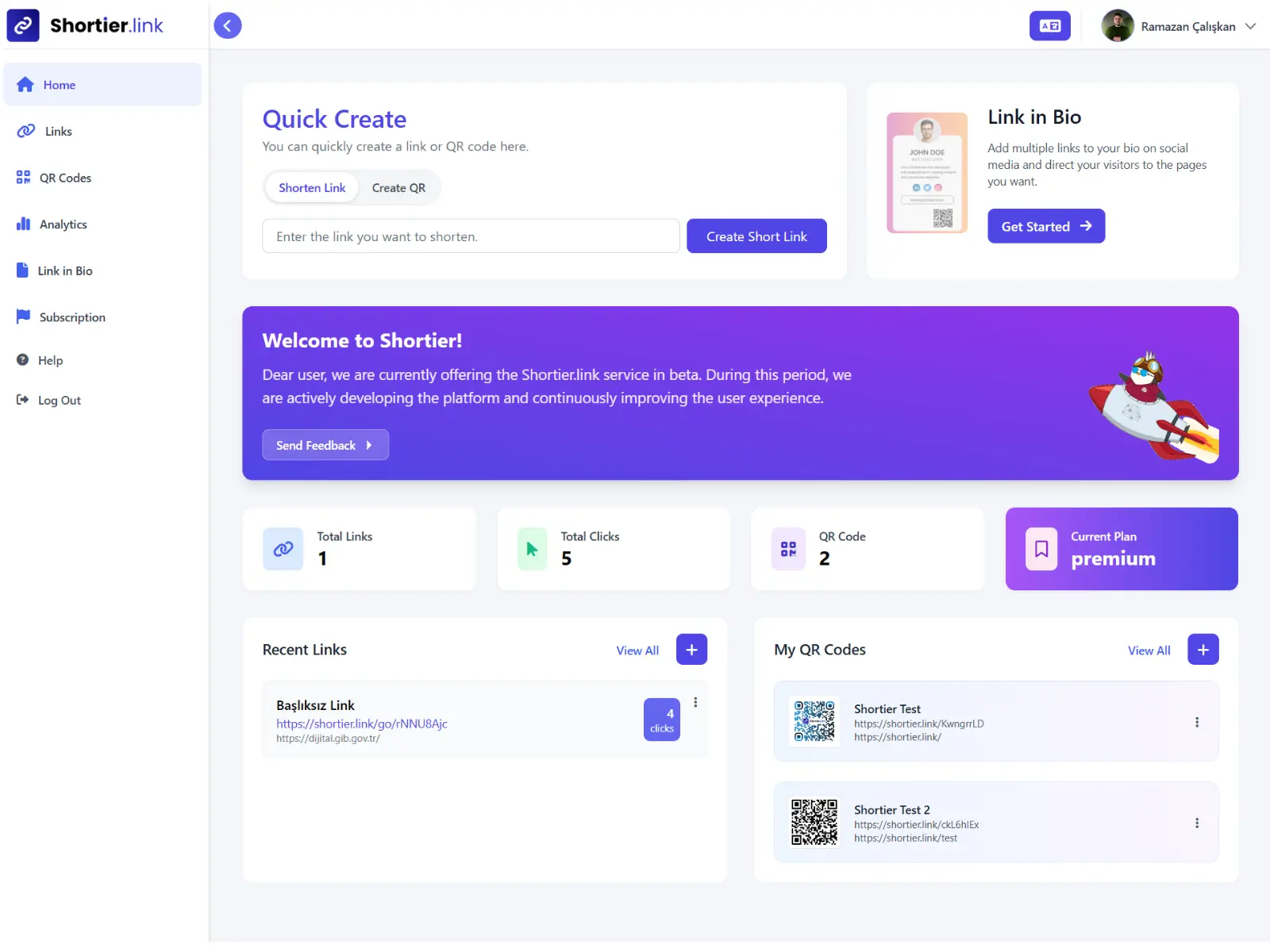 Screenshot 1 of Shortier.link