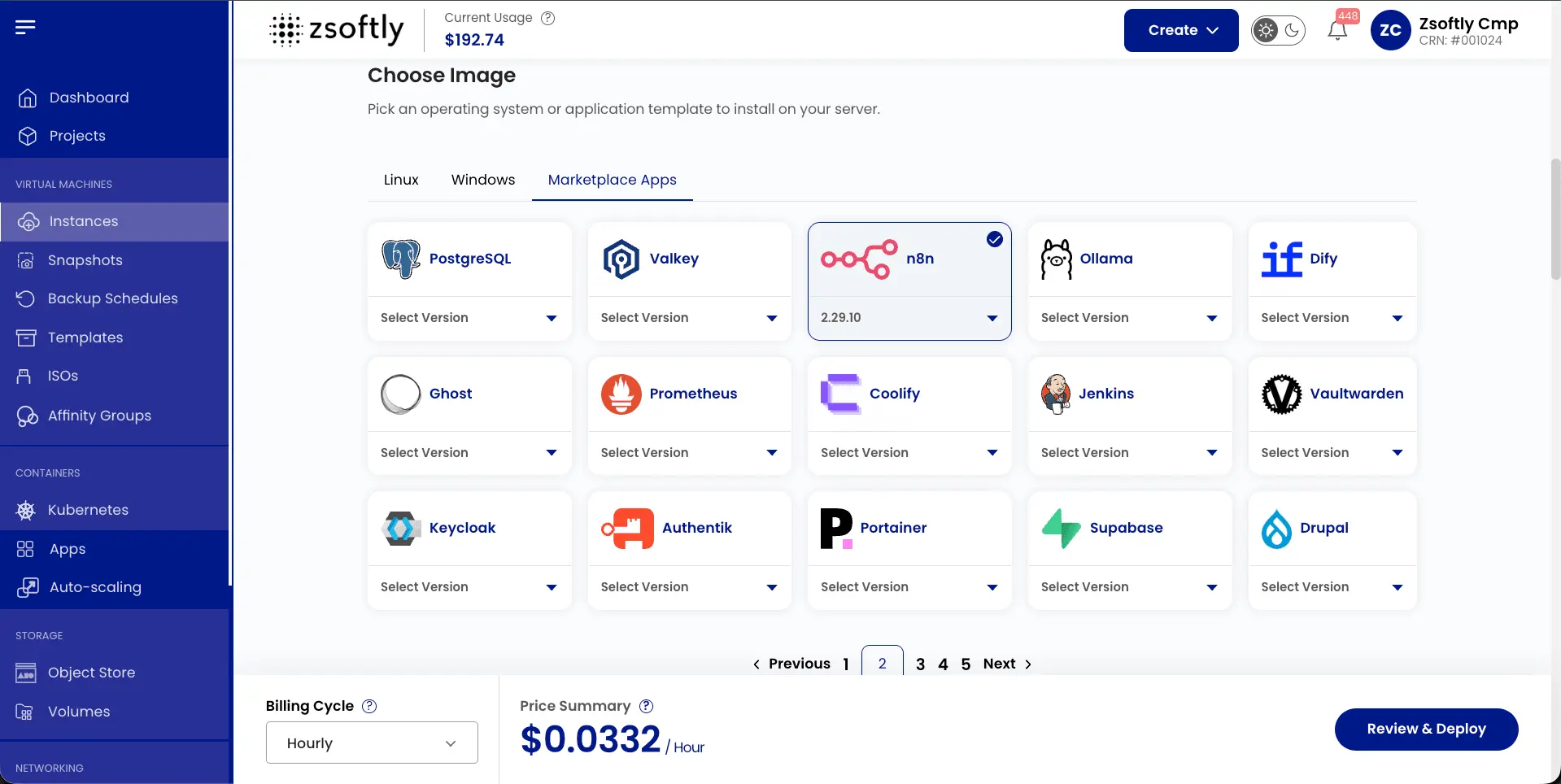 Screenshot 4 of ZSoftly Cloud Platform