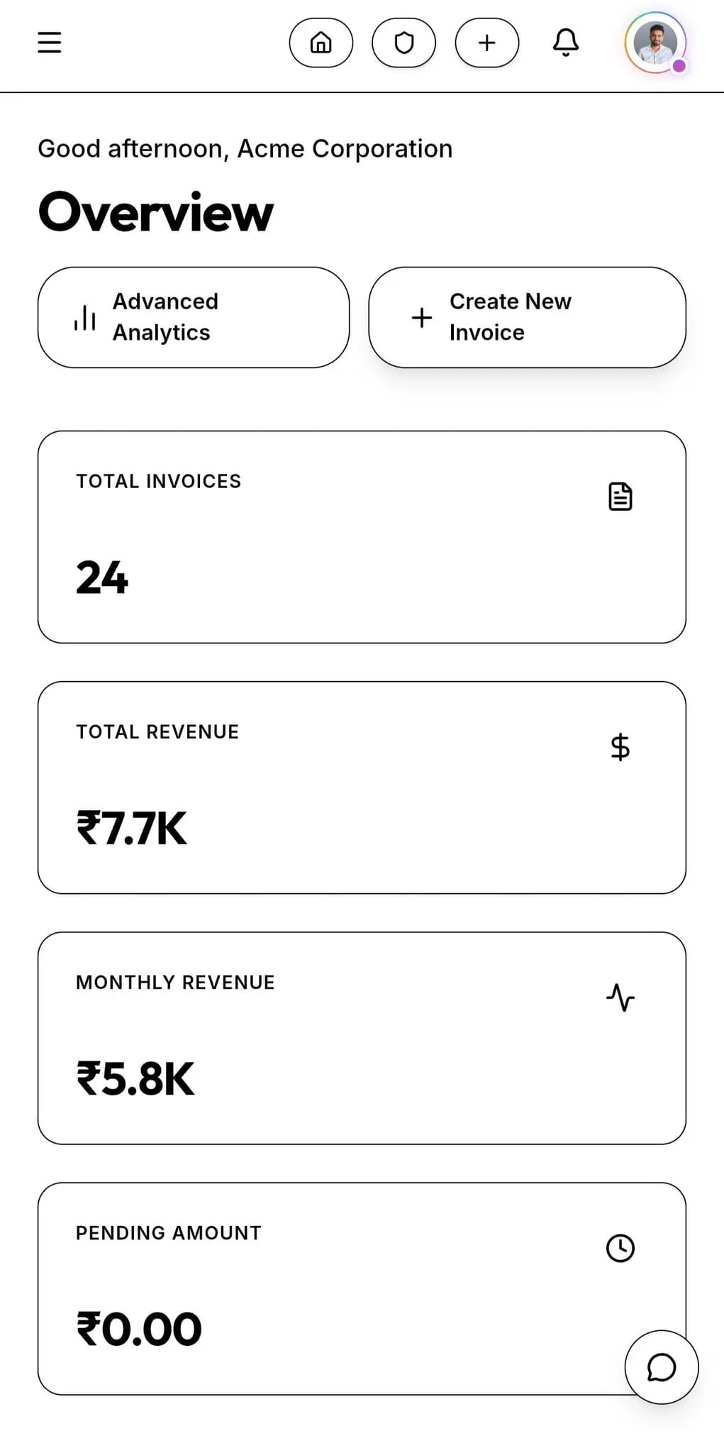 Screenshot 1 of Rasid — Smart Invoice Platform