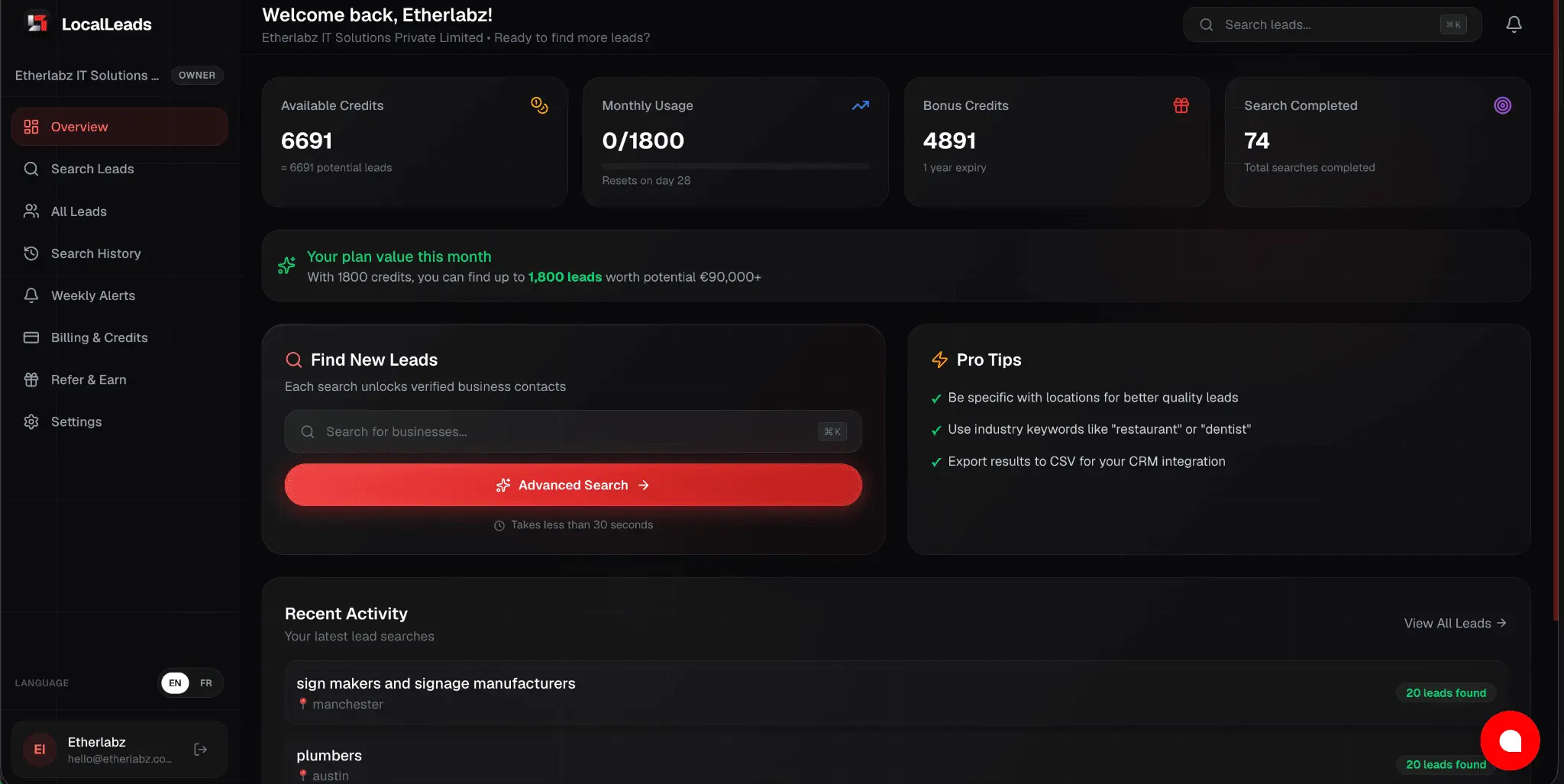 Screenshot 2 of LocalLeads By Postorbit