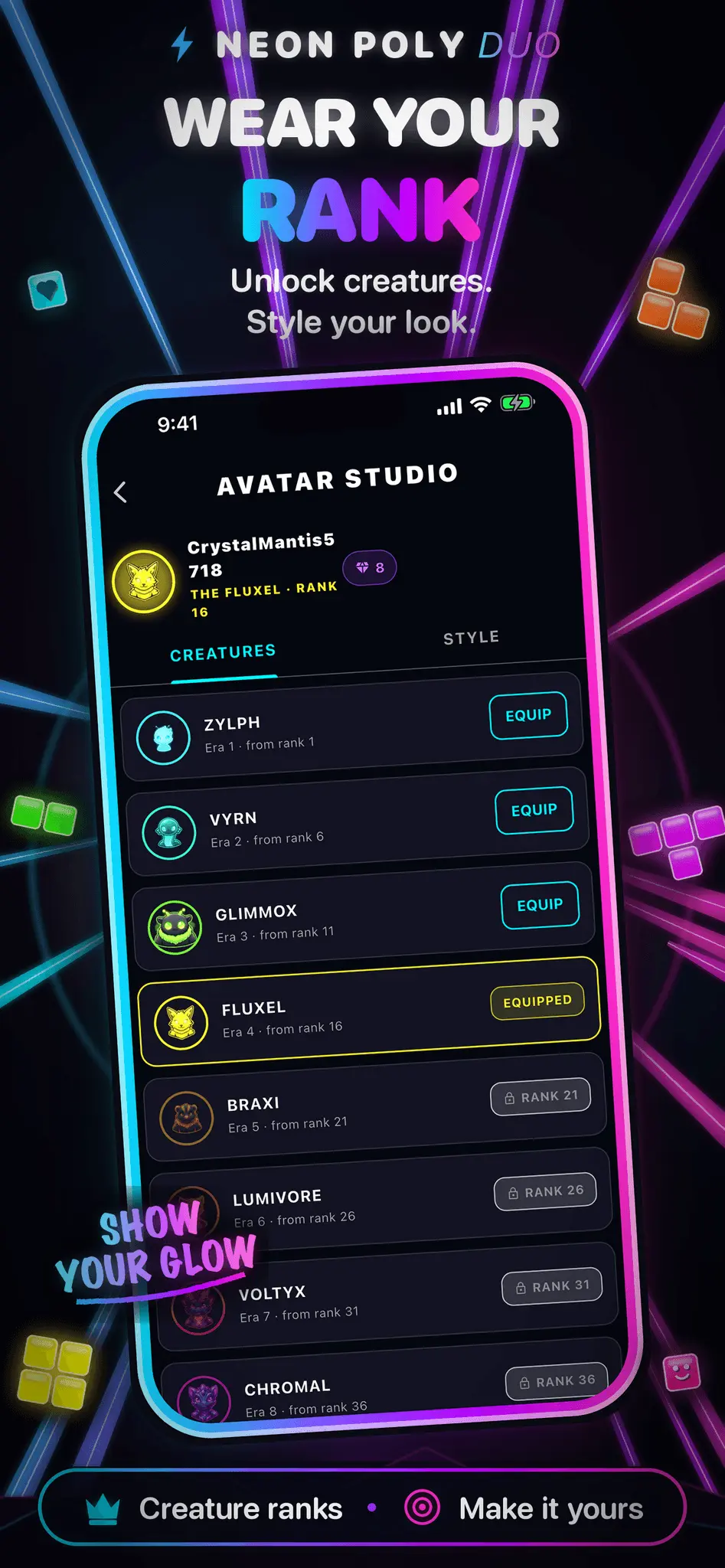 Screenshot 8 of Neon Poly Duo: Block Battles
