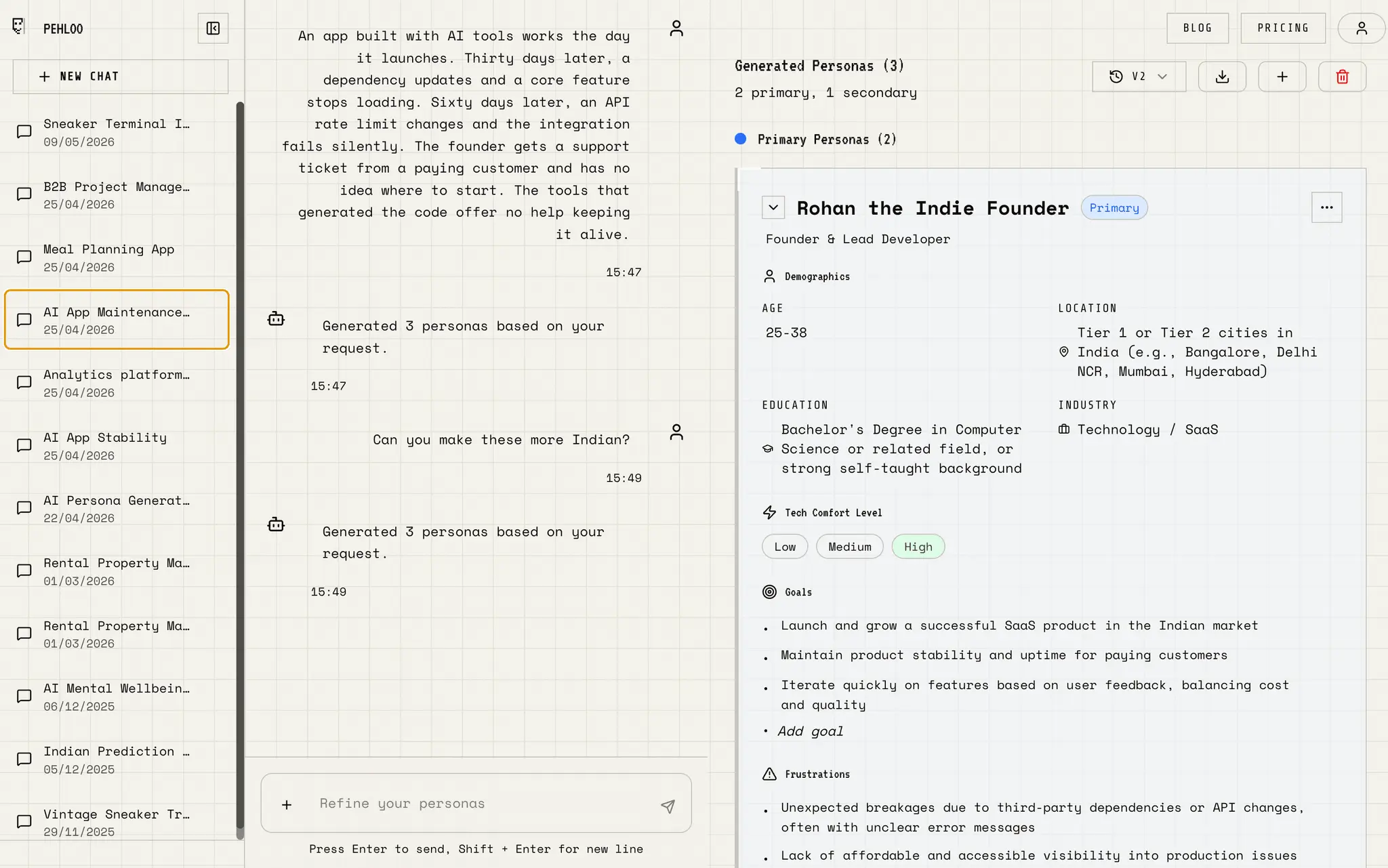 Screenshot 2 of Pehloo PersonaForge