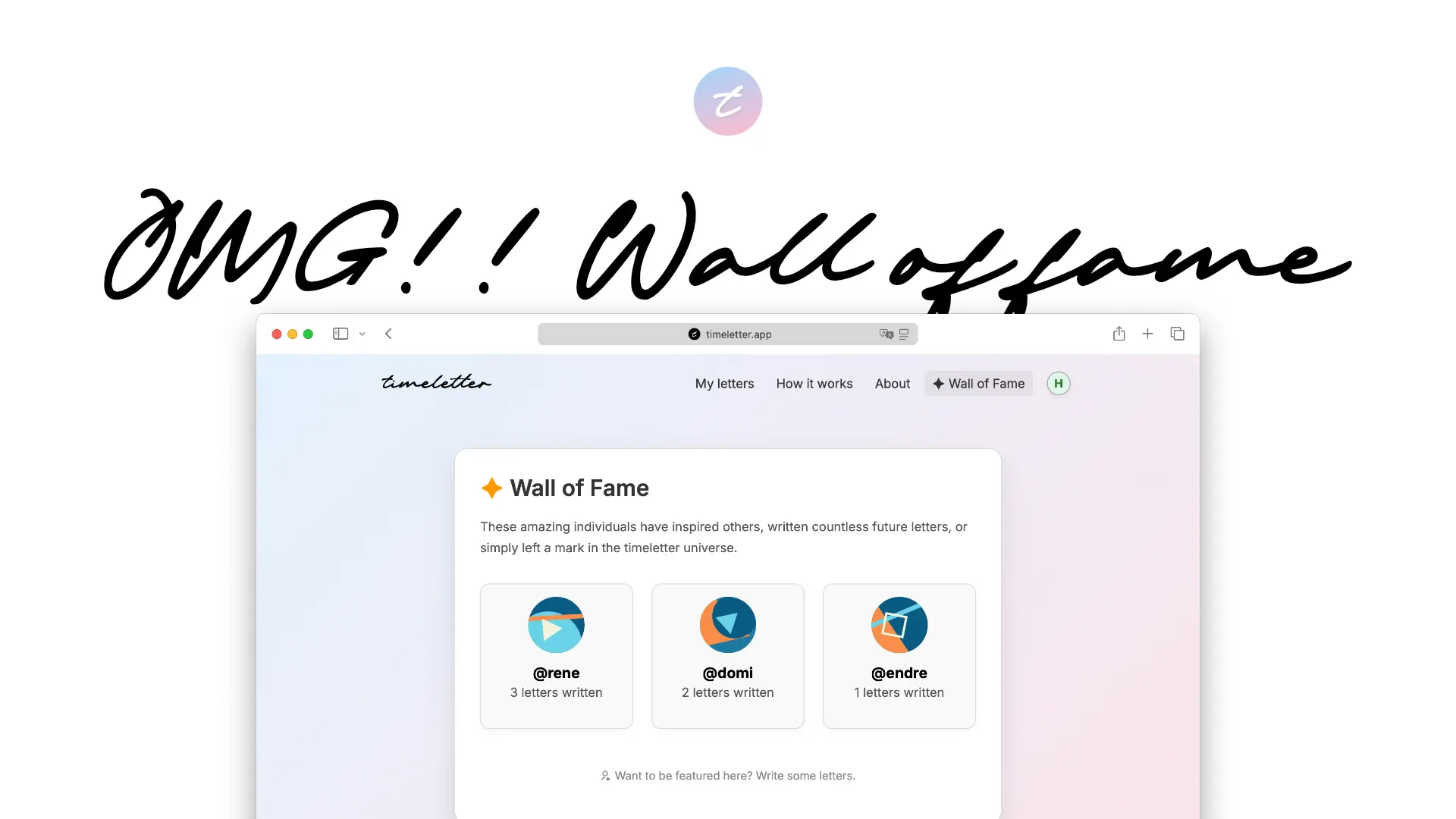 Screenshot 3 of timeletter