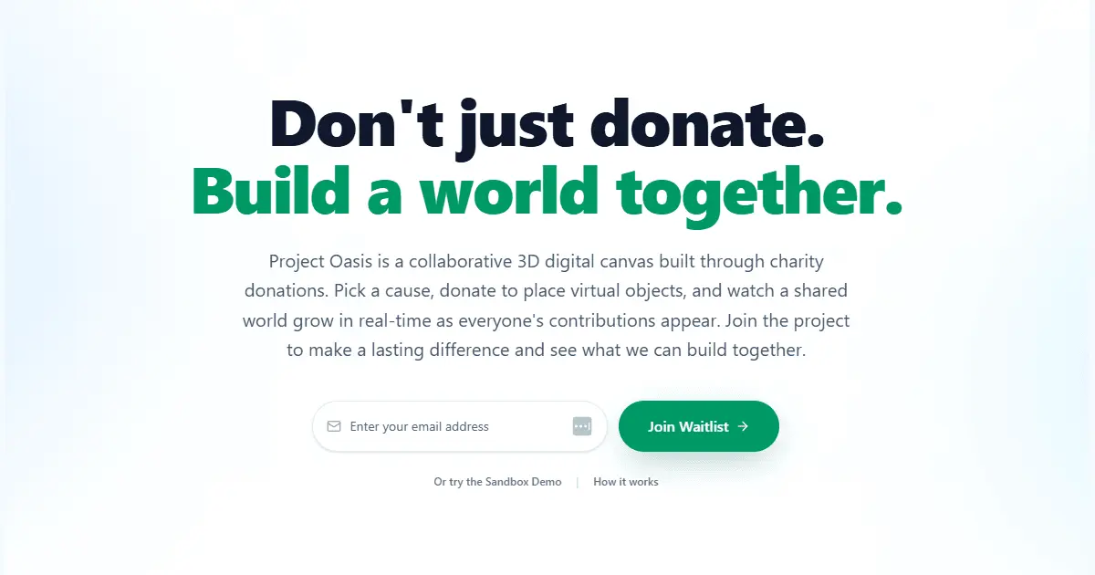 Screenshot 1 of Project Oasis
