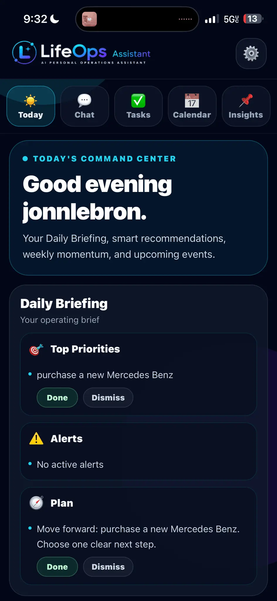 Screenshot 3 of LifeOps Assistant