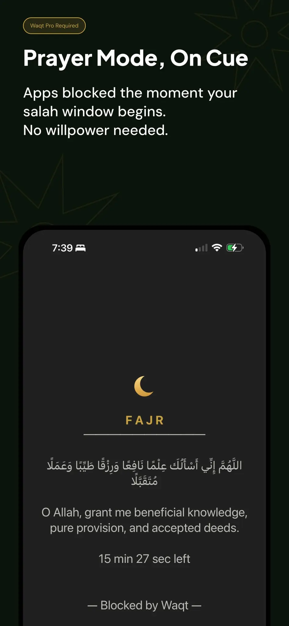 Screenshot 2 of Waqt: Prayer time & Focus