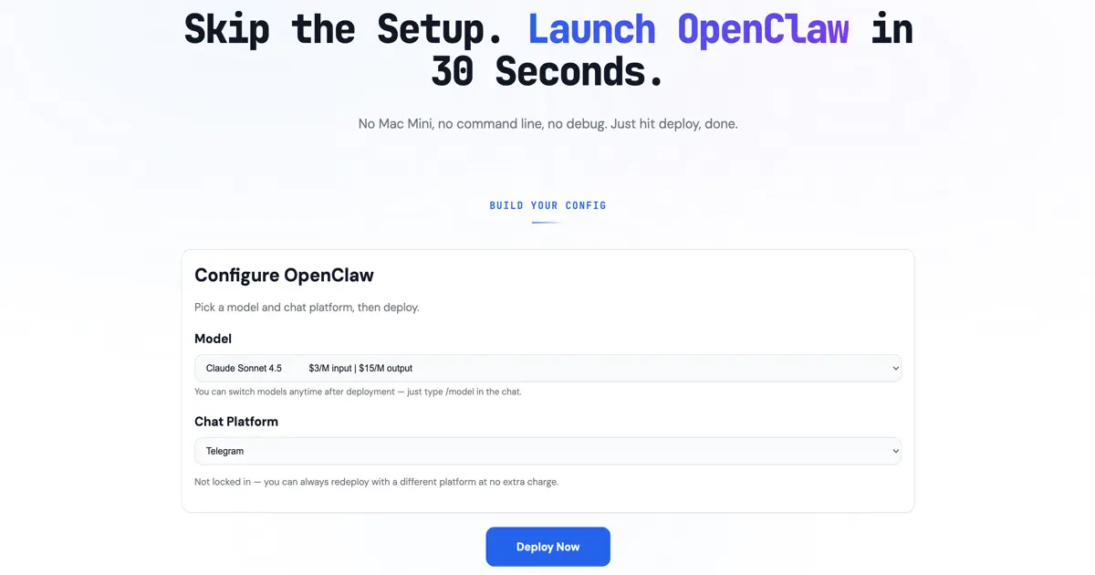 Screenshot 1 of OpenClaw Launch