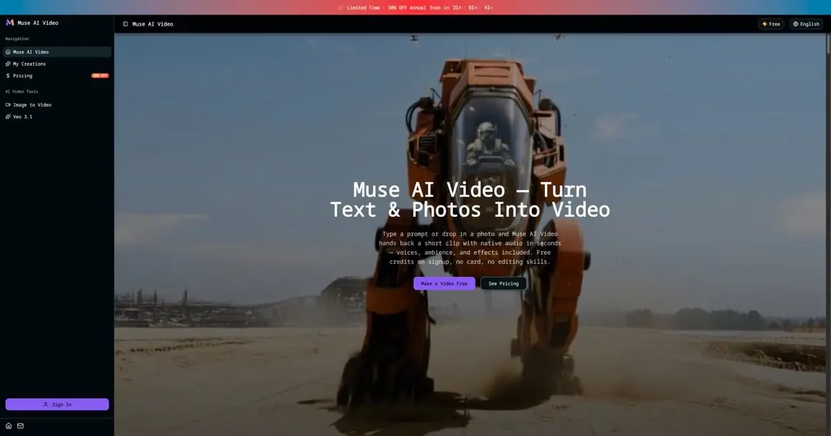 Screenshot 1 of Muse AI Video