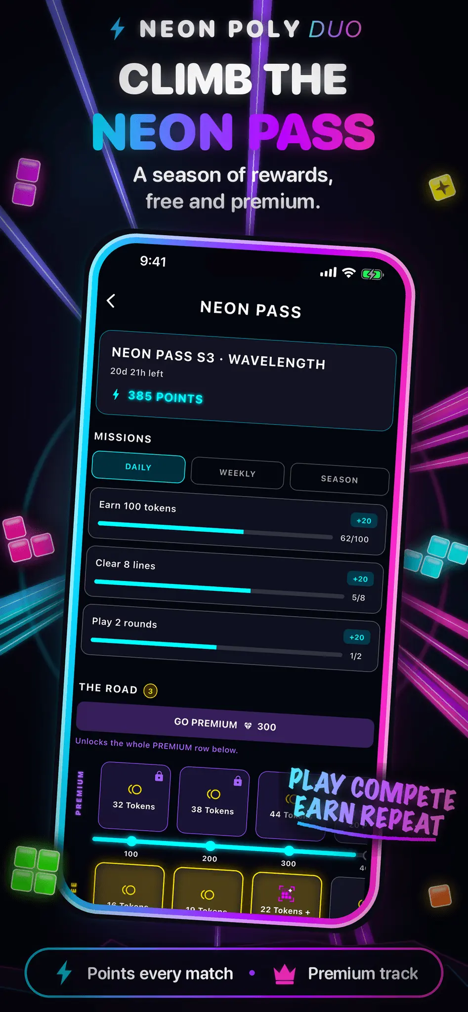 Screenshot 7 of Neon Poly Duo: Block Battles