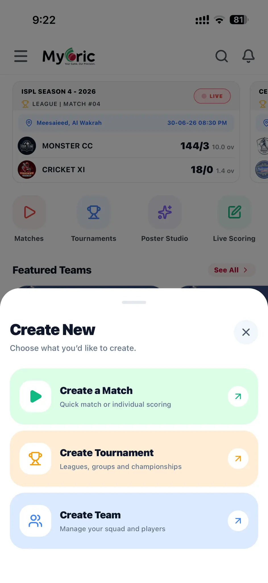 Screenshot 3 of MyCric APP