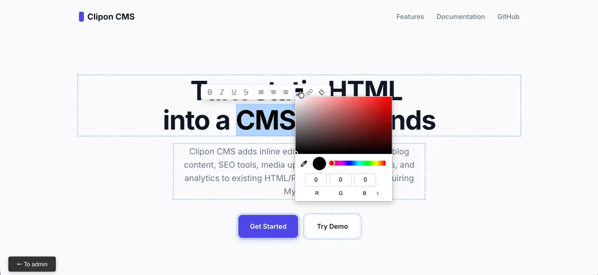 Screenshot 2 of Clipon CMS