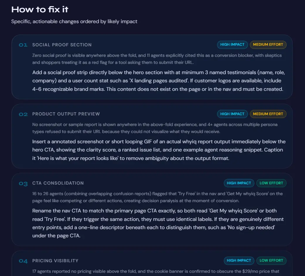 Screenshot 2 of WhyIQ - AI Conversion Optimisation