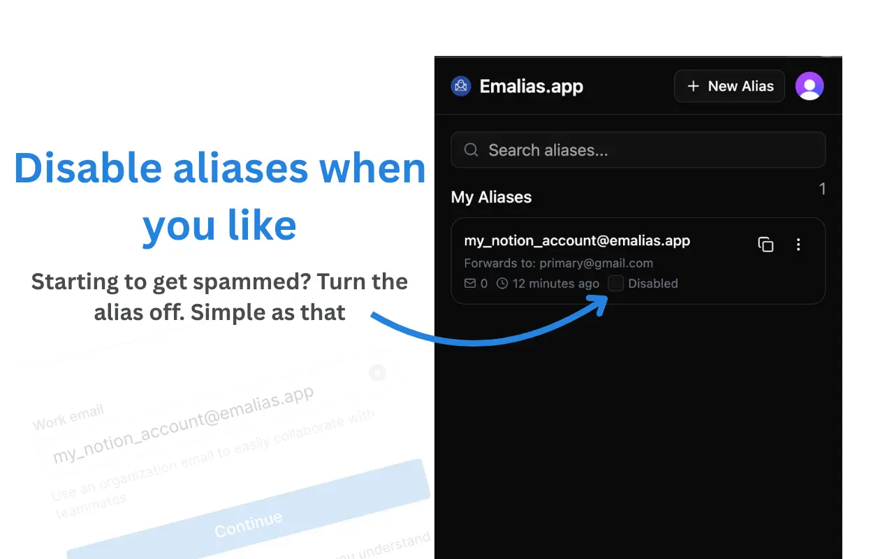 Screenshot 3 of emalias.app