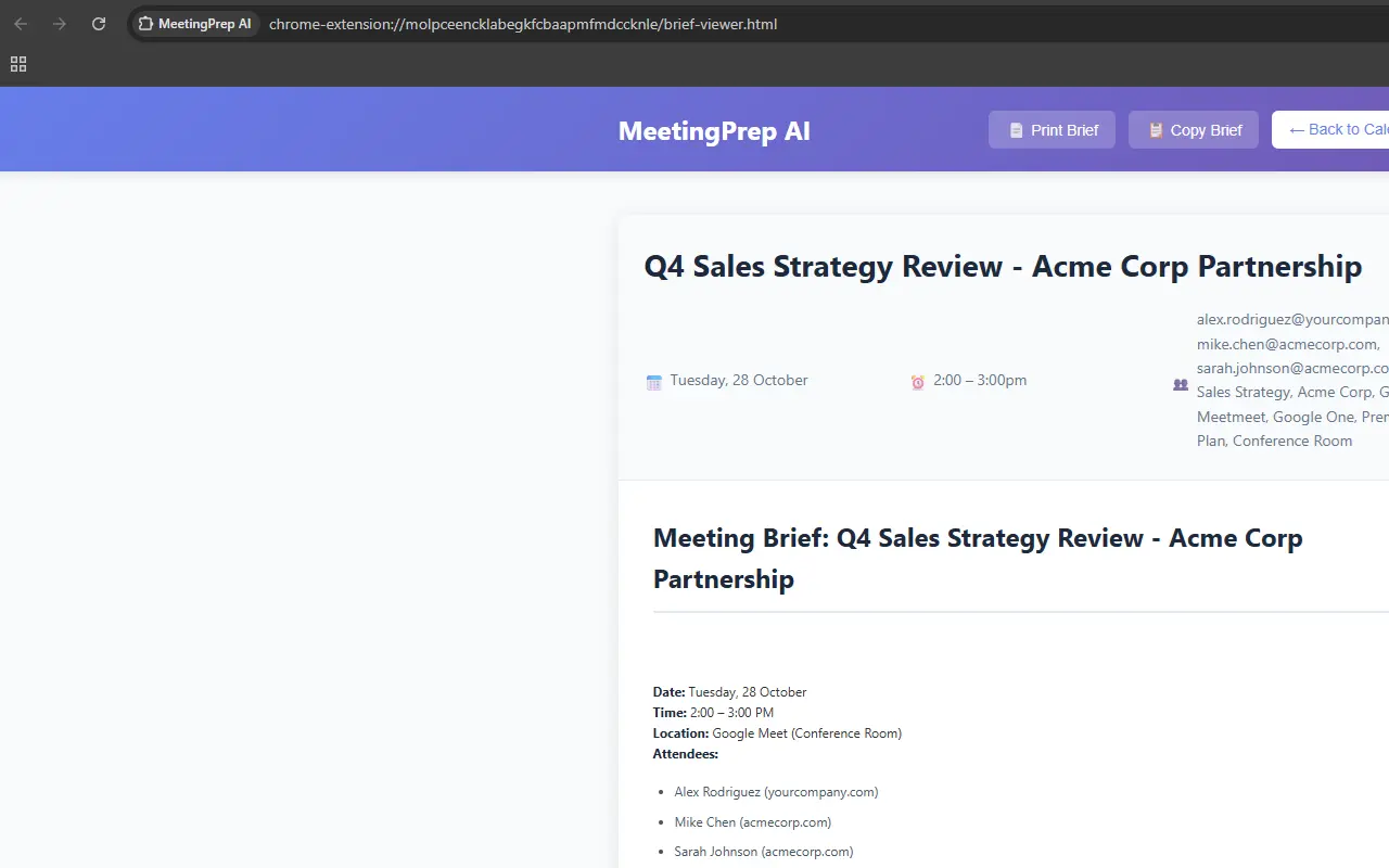 Screenshot 5 of MeetingPrep AI