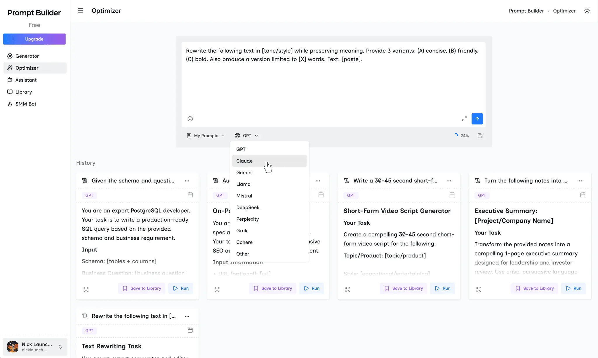 Screenshot 3 of Prompt Builder