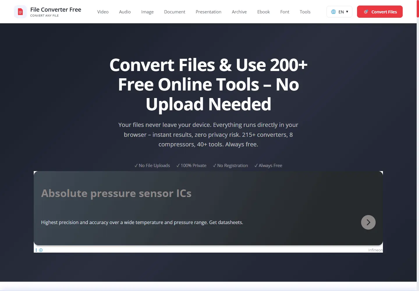 Screenshot 1 of File Converter Free
