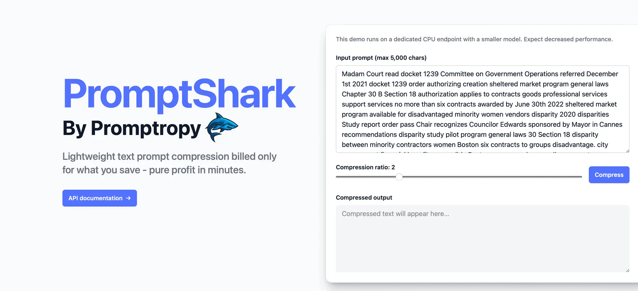 Screenshot 1 of PromptShark