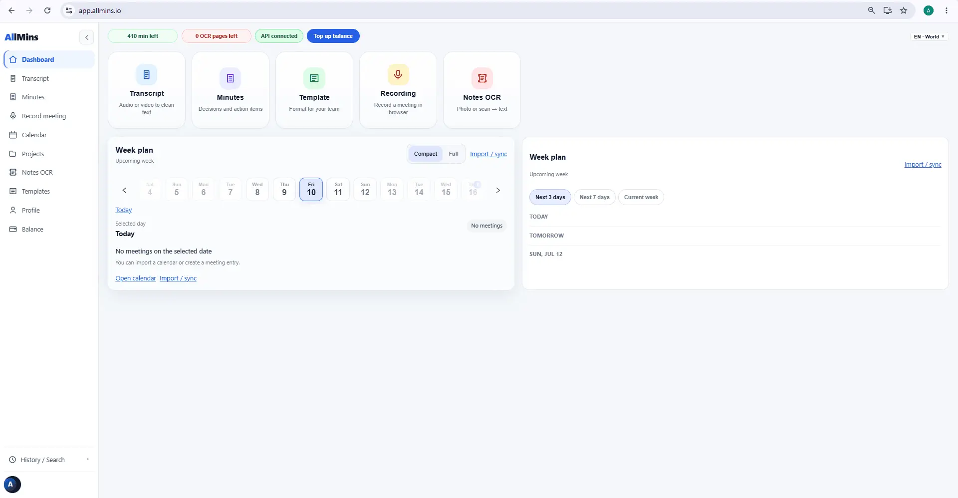 Screenshot 1 of AllMins