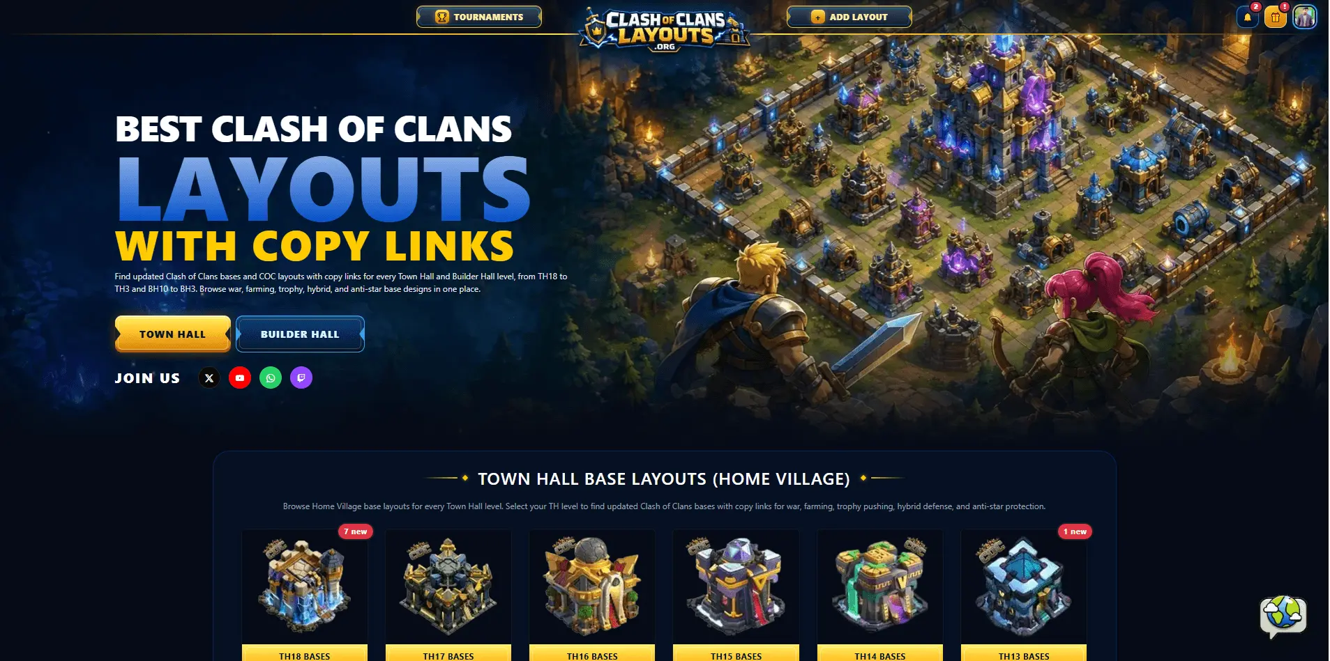 Screenshot 1 of Clash of Clans Layouts and Bases