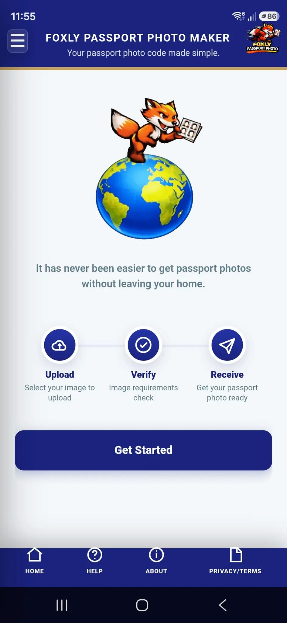 Screenshot 1 of Foxly Passport Photo Maker