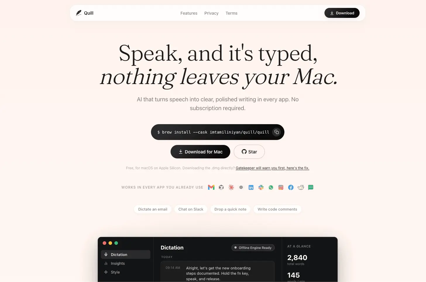 Screenshot 1 of Quill