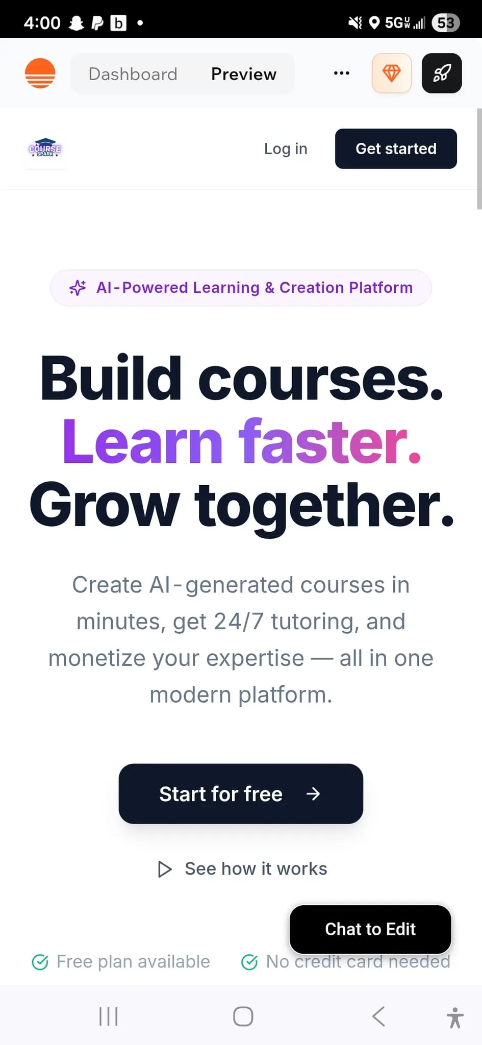 Screenshot 2 of CourseSpark AI