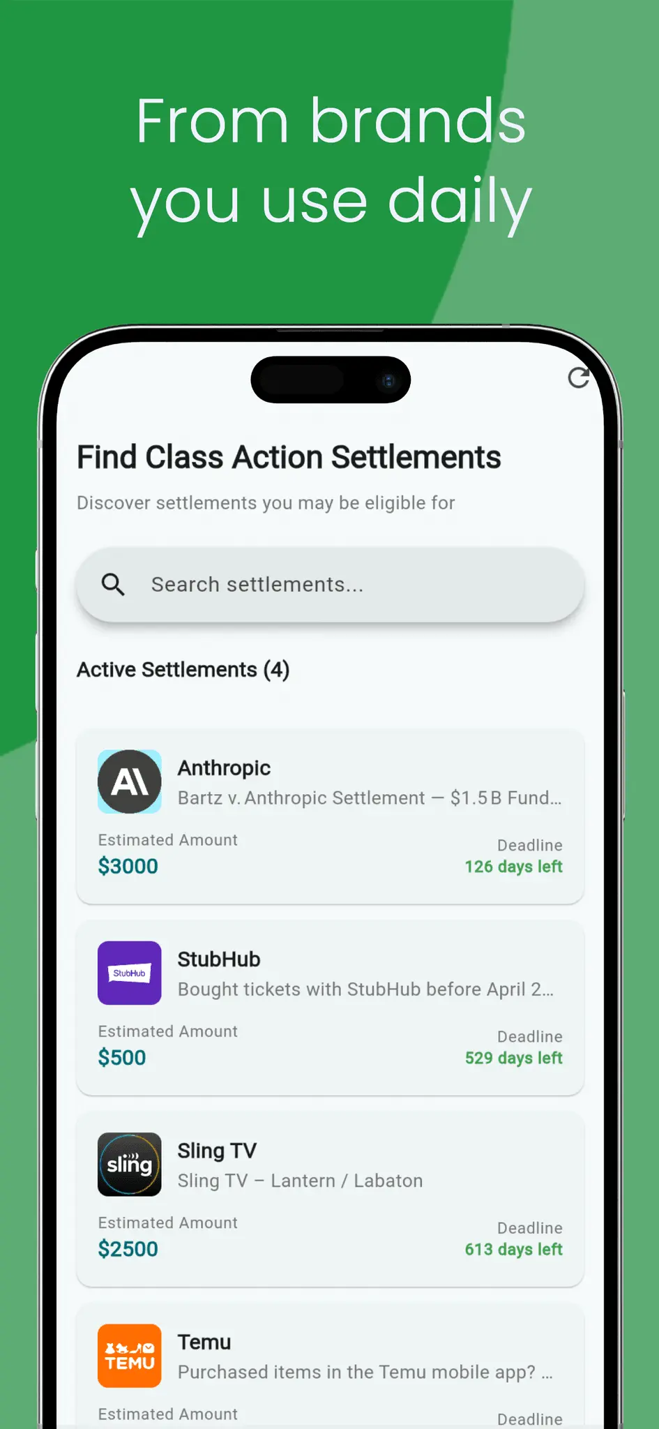 Screenshot 1 of Reclaimr - Find Money Companies Owe You