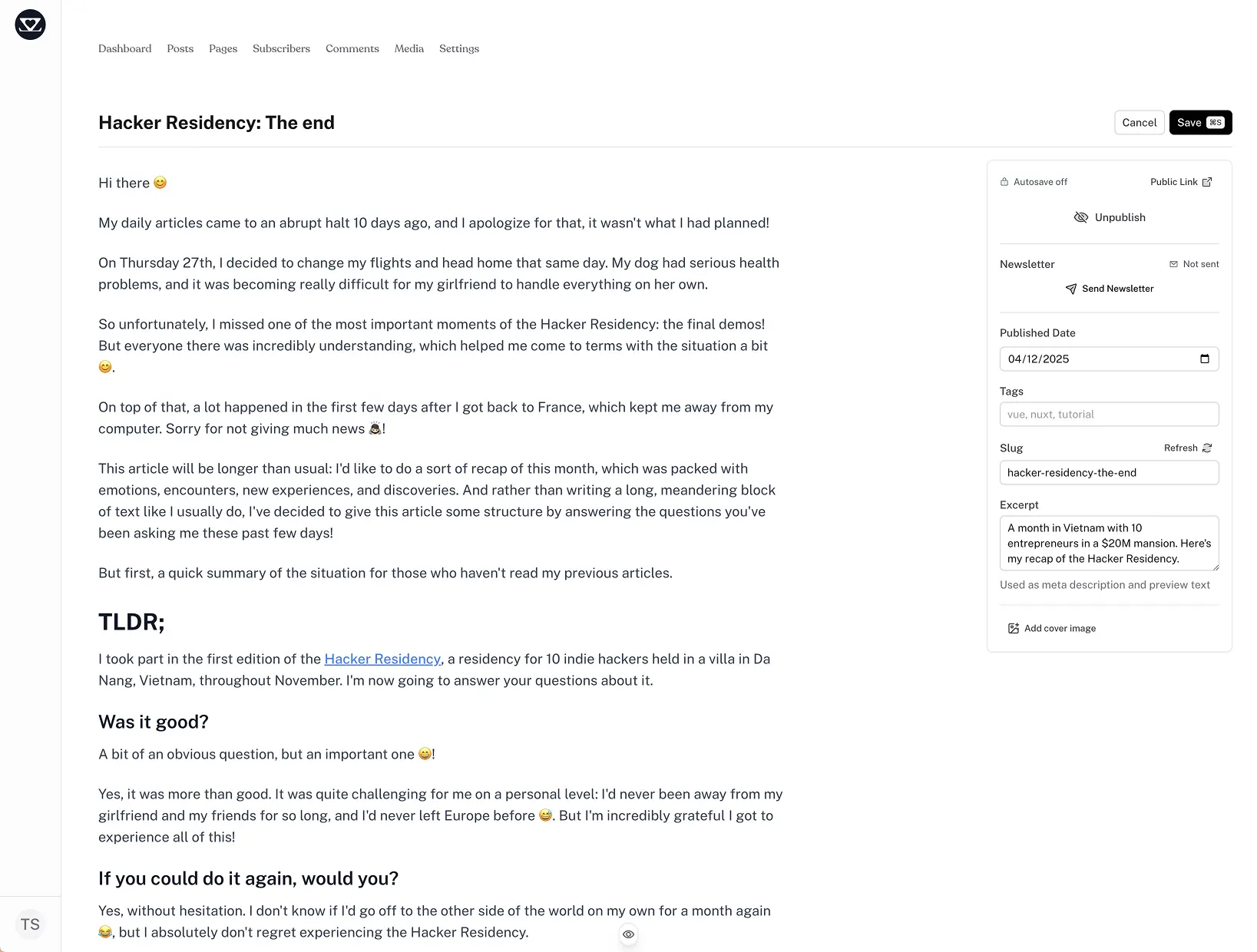 Screenshot 1 of Writizzy