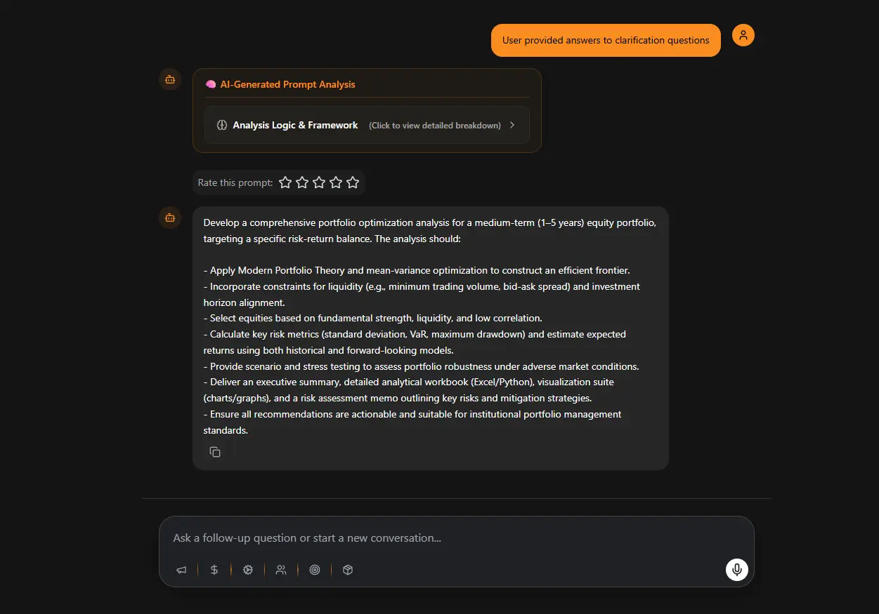 Screenshot 1 of PromptFi