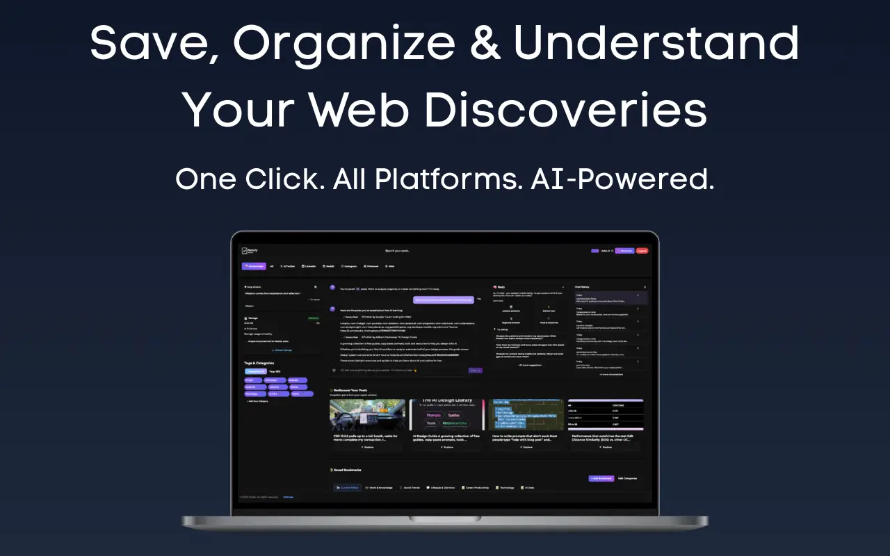 Screenshot 1 of Notely Social - Click. Save. Remember.