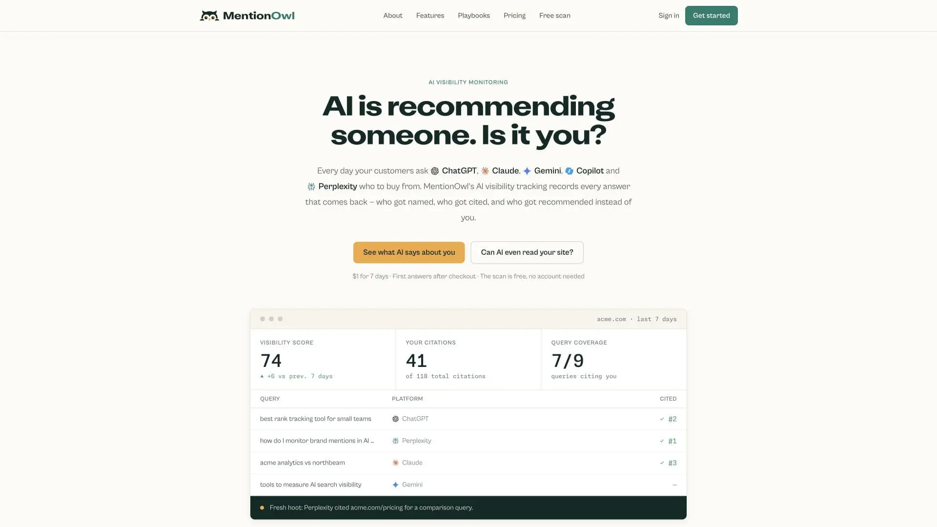 Screenshot 1 of MentionOwl