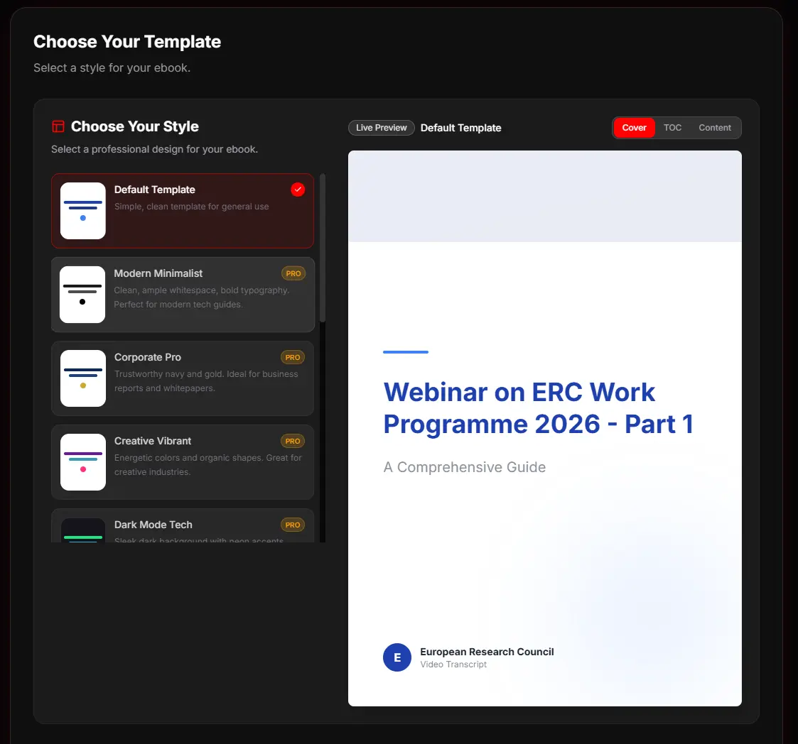 Screenshot 4 of Youtube to eBook