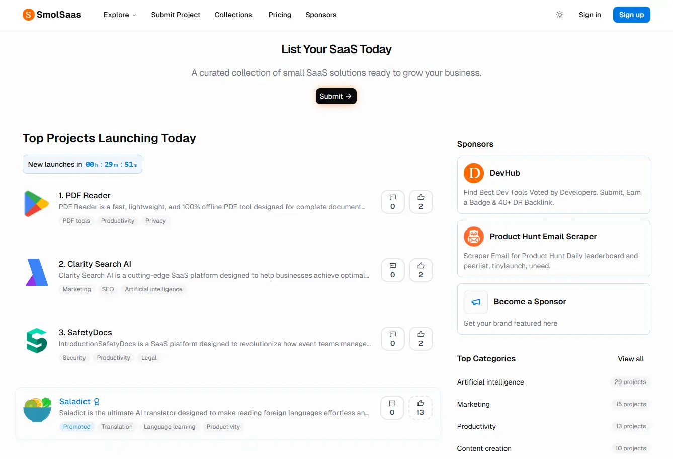 Screenshot 1 of SmolSaas