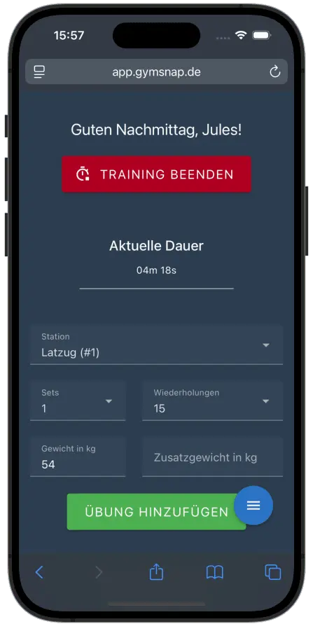 Screenshot 2 of GYMSNAP - No-Install Workout Tracker