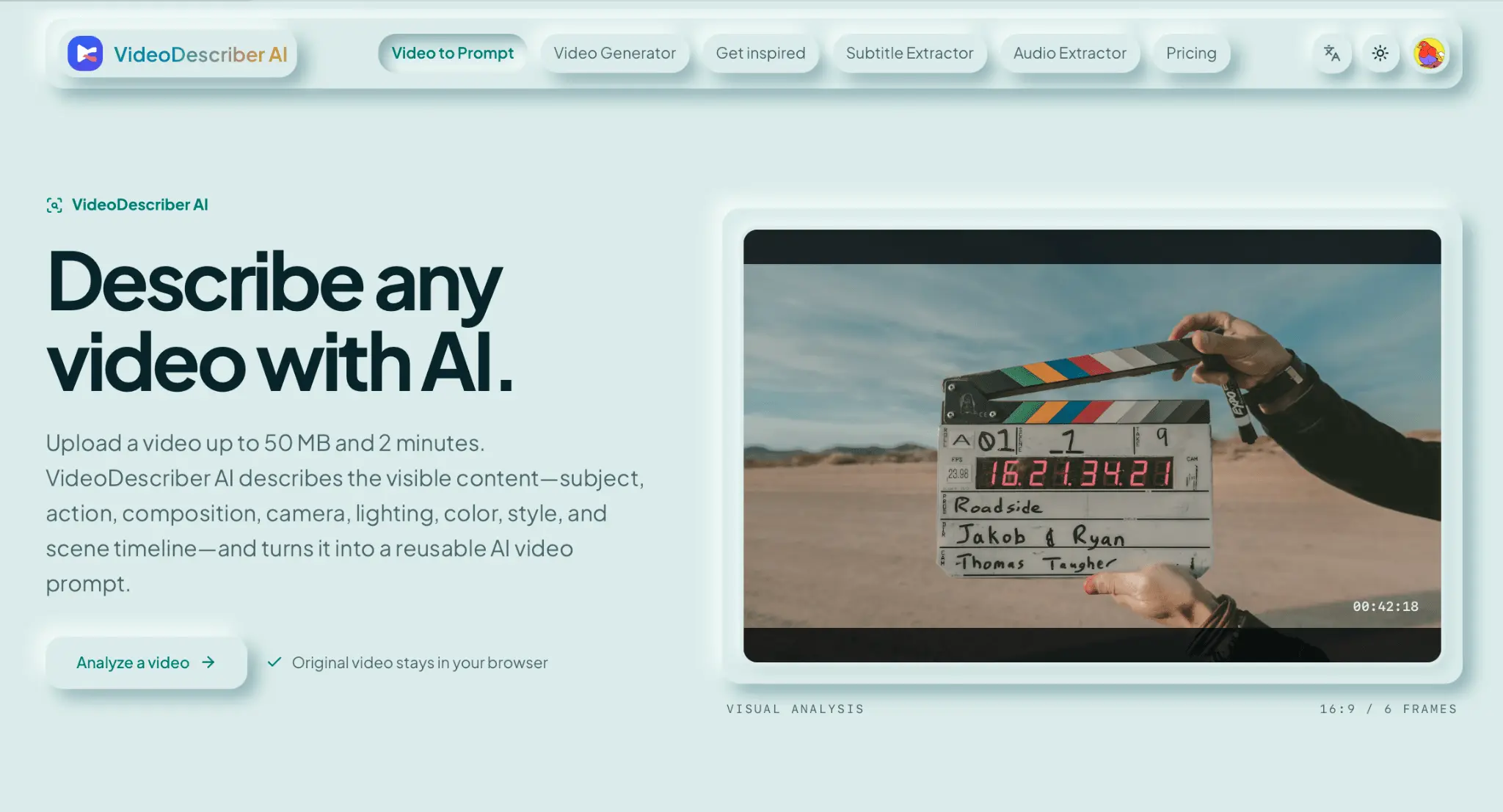 Screenshot 1 of VideoDescriber AI