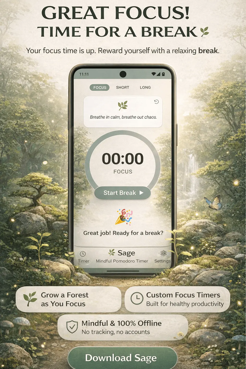 Screenshot 4 of Sage - Pomodoro Focus Timer