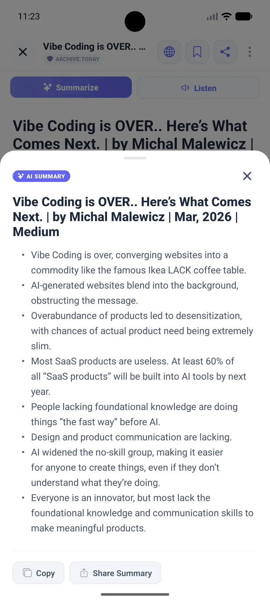 Screenshot 2 of Unarchive.today