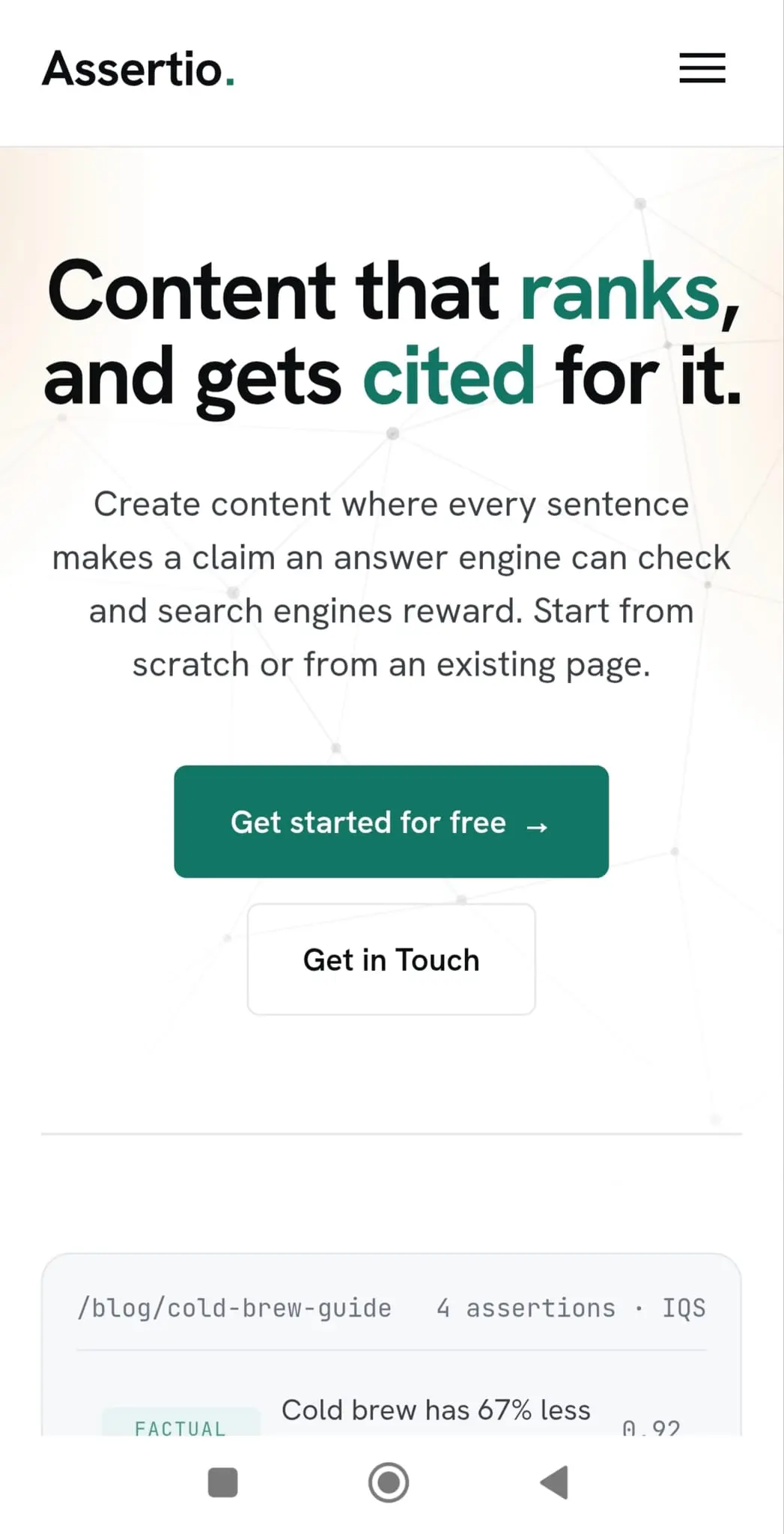 Screenshot 1 of Assertio.ai