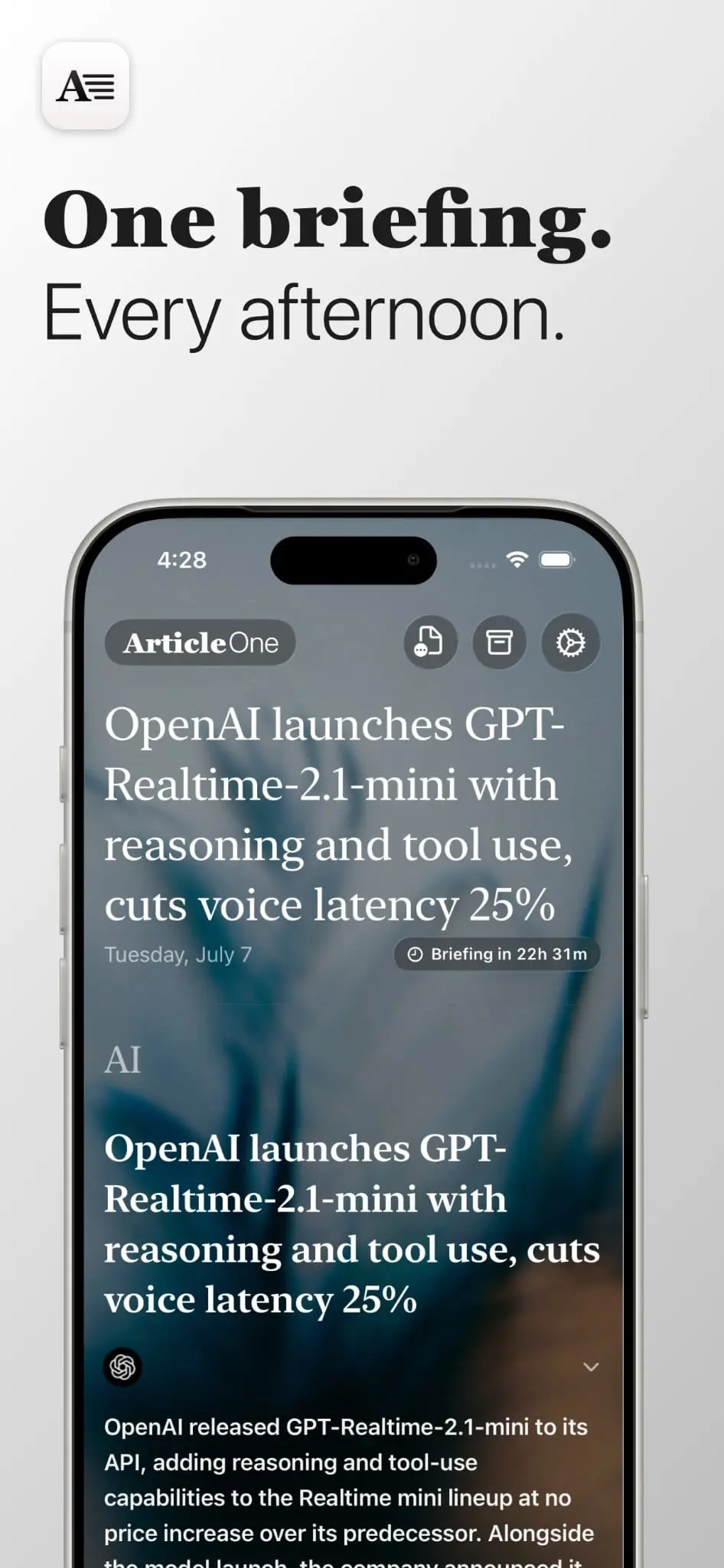 Screenshot 1 of ArticleOne