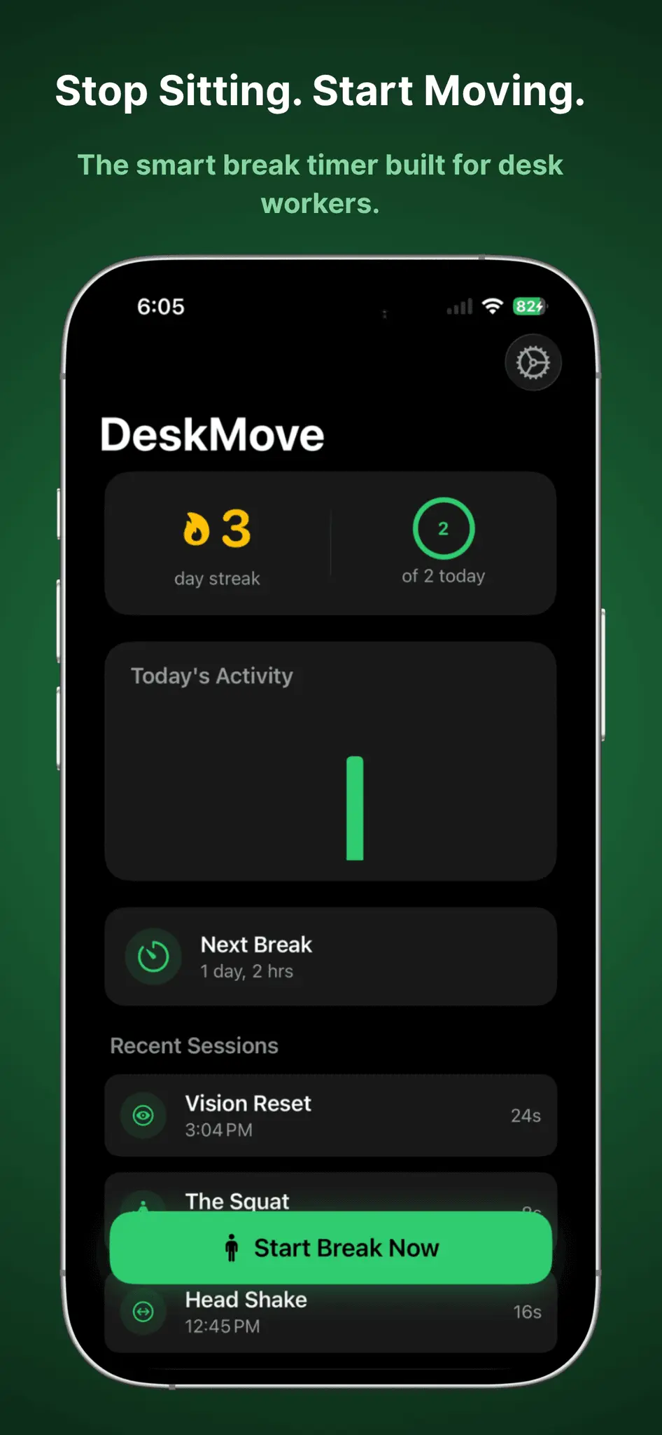 Screenshot 4 of  DeskMove: Break Timer & Streak